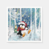Weihnachtspenguin Napkins Serviette (Vorderseite)