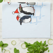 Weihnachtspenguin-Party Küchentuch (Gefaltet)