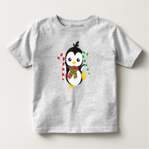 Weihnachtspenguin, Pinguin mit Scarf, Candy Cane Kleinkind T-shirt