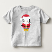 Weihnachtspenguin, Pinguin mit Weihnachtsmannmütze Kleinkind T-shirt (Vorderseite)