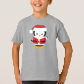 Weihnachtspenguin, Pinguin mit Weihnachtsmannmütze T-Shirt (Vorderseite)