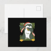 Weihnachtspenguin Postkarte (Vorne/Hinten)