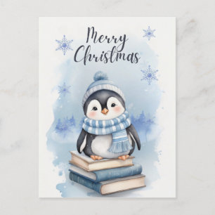 Weihnachtspenguin Postkarte