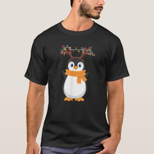 Weihnachtspenguin Reindeer Holiday Pajama 2020 Cu T-Shirt (Vorderseite)