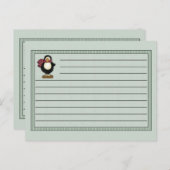 Weihnachtspenguin Rezept Notecard Postkarte (Vorne/Hinten)