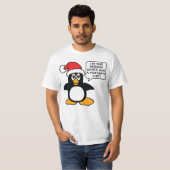 Weihnachtspenguin-Santa-Liste T-Shirt (Vorne ganz)