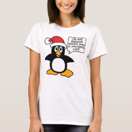 Weihnachtspenguin-Santa-Liste T-Shirt