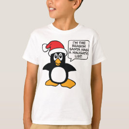 Weihnachtspenguin-Santa-Liste T-Shirt