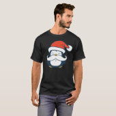 Weihnachtspenguin-Schnurrbart-Trend T-Shirt (Vorne ganz)