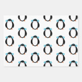 Weihnachtspenguin Snowflakes Whimsical Geschenkpapier Set (Vorderseite 2)