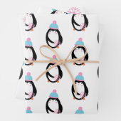 Weihnachtspenguin Snowflakes Whimsical Geschenkpapier Set (Beispiel)