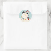 WeihnachtsPenguin-Sticker Runder Aufkleber (Tasche)