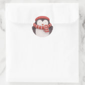 WeihnachtsPenguin-Sticker Runder Aufkleber (Tasche)
