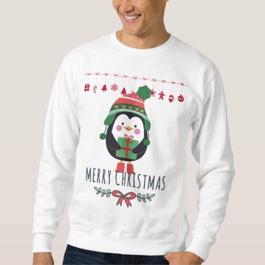 Weihnachtspenguin Sweatshirt (Vorderseite)