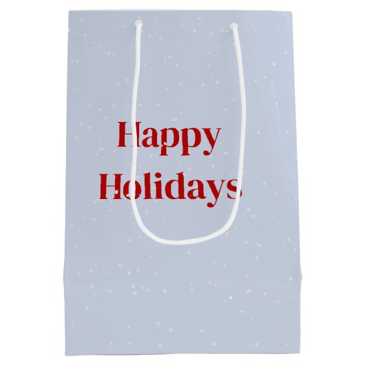 Weihnachtspenguin Tragen eines Roten Coats Mittlere Geschenktüte (Rückseite)