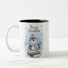 Weihnachtspenguin Zweifarbige Tasse