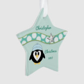 Weihnachtspenguine Grandson Ornament (Vorderseite)