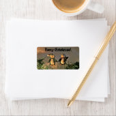 Weihnachtspenguinen Adressaufkleber (Insitu)