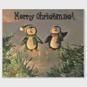 Weihnachtspenguinen Geschenkpapier (Flach)
