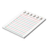 Weihnachtspenguins Einkaufsliste personalisieren Notizblock (Rotiert)