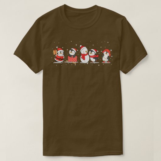 Weihnachtspenguins Frohe Weihnachten glücklich New T-Shirt (Design vorne)