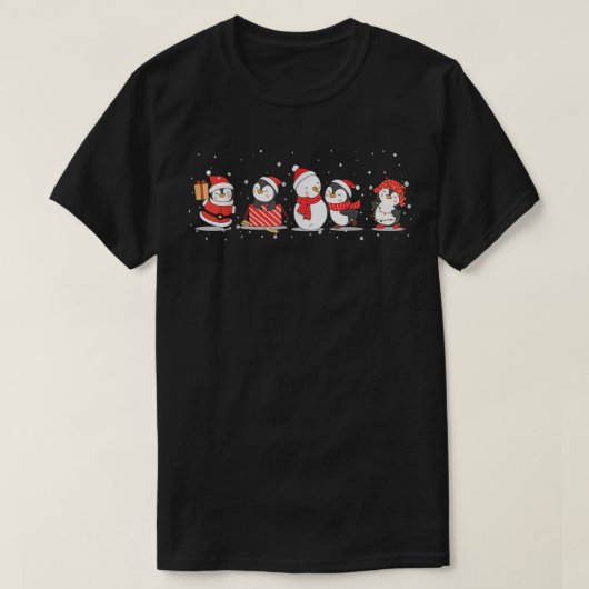 Weihnachtspenguins Frohe Weihnachten glücklich New T-Shirt (Design vorne)