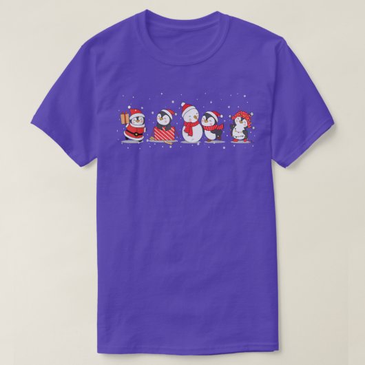 Weihnachtspenguins Frohe Weihnachten glücklich New T-Shirt (Design vorne)