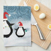 Weihnachtspenguins Küchentücher (Viertel Falte)