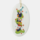 Weihnachtspenquins Keramikornament (Rechts)