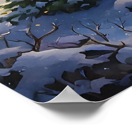 Weihnachtspenster Poster (Ecke)