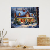 Weihnachtspenster Poster (Küche)