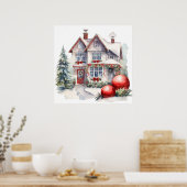 Weihnachtspenster Poster (Küche)