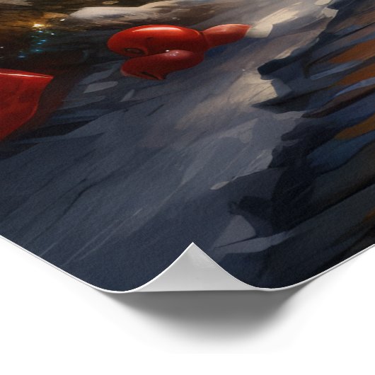 Weihnachtspenster Poster (Ecke)