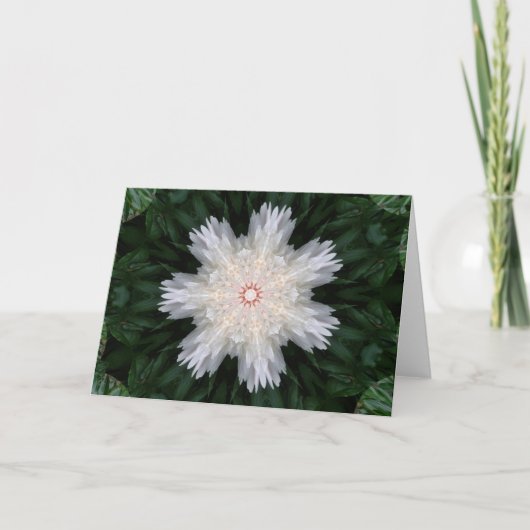 Weihnachtspeony Kaleidoskop Feiertagskarte (Vorderseite)