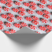 Weihnachtspeppermint Swirl Wrapping Paper Geschenkpapier (Ecke)
