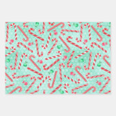 Weihnachtspeppermints Umschlagpapier-Blätter Geschenkpapier Set (Vorderseite)