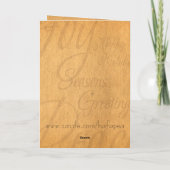 Weihnachtspergament-Karte Feiertagskarte (Rückseite)