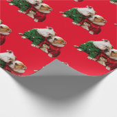 Weihnachtspersonal in den Süßen Geschenkpapier (Ecke)