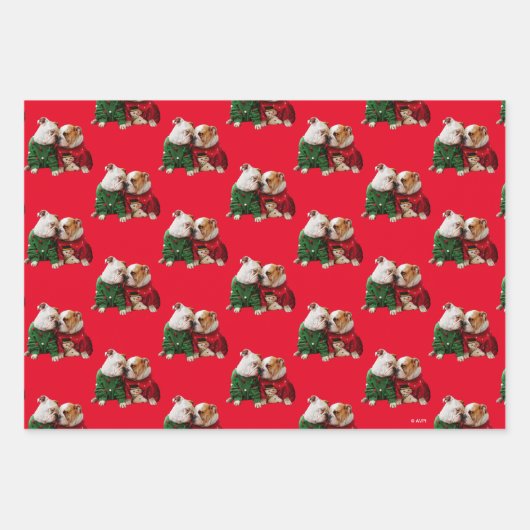 Weihnachtspersonal in den Süßen Geschenkpapier Set (Vorderseite 2)