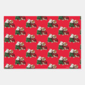 Weihnachtspersonal in den Süßen Geschenkpapier Set (Vorderseite)