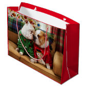 Weihnachtspersonal in den Süßen Große Geschenktüte (Rückseite Schrägansicht)