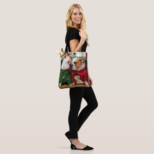 Weihnachtspersonal in den Süßen Tasche (Am Model)