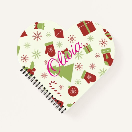 Weihnachtspersonalisiertes Notizbuch (Vorderseite)