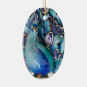 Weihnachtspfau-Verzierung Keramikornament (Rechts)