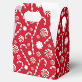 Weihnachtspfefferminzkerzenmuster Geschenkschachtel (Geöffnet)