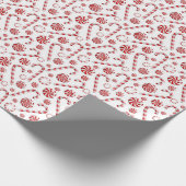 Weihnachtspfefferminzmuster Geschenkpapier (Ecke)