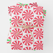 Weihnachtspfefferminzmuster Geschenkpapier Set (Beispiel)