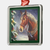 Weihnachtspferd 1 ornament aus metall (Links)