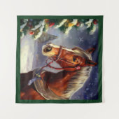 Weihnachtspferd 1 wandteppich (Vorderseite (Horizontal))