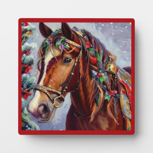 Weihnachtspferd 2 fotoplatte (Vorderseite)